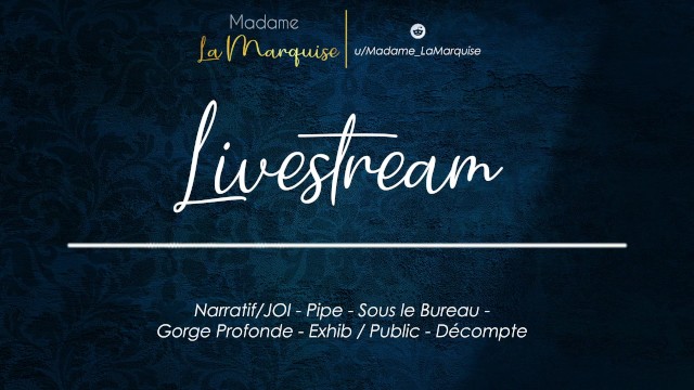 Livestream French Audio Porn Narratif JOI Pipe Sous Le Bureau