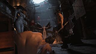 Resident Evil 8 - Nude Chick Dimitrescu Resident Evil Village: Tall Vampire Bitch - butt Scenes
