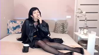 Charming Smoker Whore with Gun