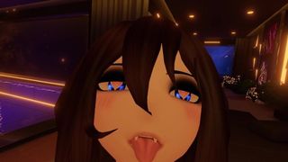 Mute Nympho Blows your Rod and Fucks you Wildly until she Orgasm in VRChat.
