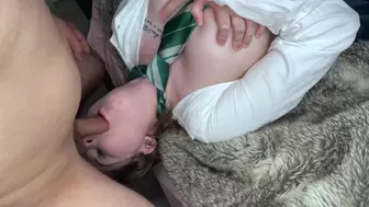 Slytherin Cosplay Oral Sex with Massive Cums On