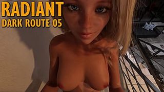 RADIANT: BLACK ROUTE #05 • Pretty blonde shows her tiny breasts