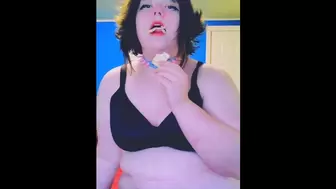 POINT OF VIEW: i'm your Internet Gf and you make me Strip while we Snack together three