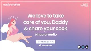 ASMR | we Love to take Care of You, Daddy, and Share your Dong [audio Roleplay] [threesome]