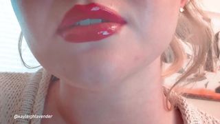ASMR Mouth Close up Oral Sex Fantasy - Telling you to Sperm in my Mouth & Swallow