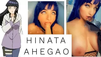 Naruto Hinata Cosplay Large Boobies Cosplayer Slut Swallowing her Toy until it Cumming in her Mouth POINT OF VIEW Bj