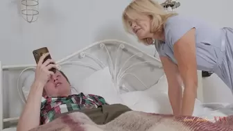 Aunt Judy's XXX - 55yo Huge Bottom Step-Aunt Diana catches her Step-Nephew masturbating