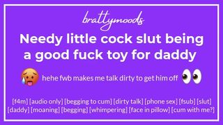 needy little prick lady [f] being a good fuck toy for daddy + nasty talk