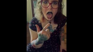 Emo Trans Lady CaptainPhassma Climax on Daddy’s Face POINT OF VIEW after a Breeding! Kinky Talk and Sperm Teaser!