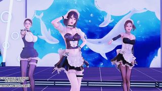 [MMD] Hurly burly Cute Maid Alluring Dance 4K 60FPS