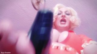 Selfie movie - FemDom POINT OF VIEW - Strap-on Fuck - Rude Nasty Talk from Latex Rubber Attractive Blonde Mistress