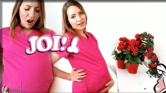 Nurse's Pregnant Belly Spunk Beg