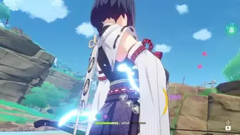 Kujou Sara - ryona + ragdoll - English/ Asian リョナ/ Korean 료나 / Japanese 良娜 Genshin Impact