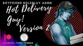 (Version two) Cute Delivery Lover! BF Roleplay ASMR. Male voice M4F Audio Only