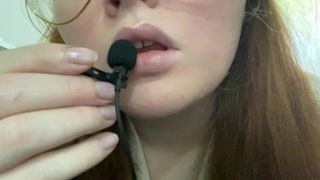 Kitten kissing and licking mic to tease you (asmr, roleplay, asmr mic kisses )