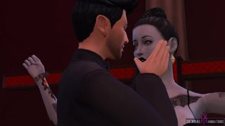 Ravishing Vampire Slut with Pretty Body and Tattoos subjected to BDSM - Sexual Fine Animations