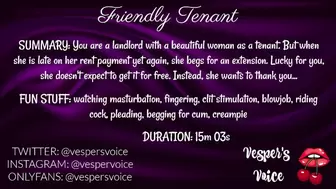 F4M Erotic Audio - Tenant thanks you with oral sex and riding your meat, letting you sperm inside her