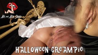 Halloween Teeny Bride Gets Plowed and Creampied! No Tricks Just Treats POINT OF VIEW