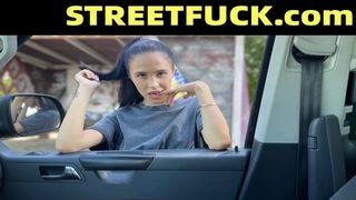 StreetFuck - Flexible Pornstar Alyssa Bounty Squirting In Car