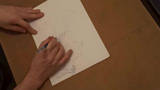 Sensual Finish with Mouthful of Sperm - Ballpoint Pen Freeflow Sketch Full HD Timelapse [Artwork#3]