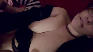 Wild talk. The baby takes pictures of her being poked. Home sex tape
