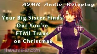 【SFW Wholesome ASMR Audio RP】You Come Out as Trans to Your Large Sister During XMas 【F4FtM】