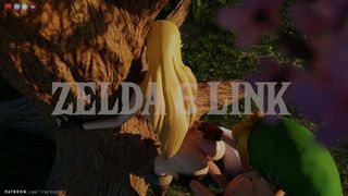 Link makes Zelda's bum bounce