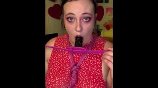 rope bunny plays with spreader bar and dildo gag
