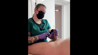 NURSE GIVES PATIENT PENILE EXAM THAT LEADS TO CLIMAX