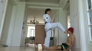 Taekwondo Girl (spinning Jump Kicks, High Kicks)