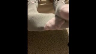 Up Close Teen Feet Socks POV