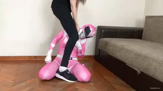 TIED UP AND TICKLED SUPERHEROINES PINK POWER RANGER - MOV HD