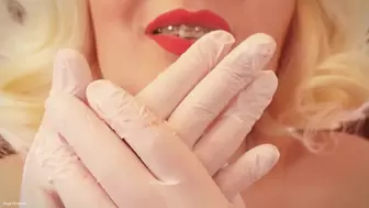 Vagina play in medical gloves... alluring curvy MILF Arya Grander