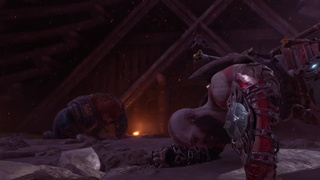 Thor y Kratos dándose amor 