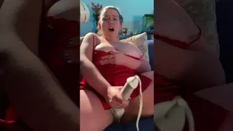 2 Loud Intense Orgasms - Powerful Hitachi Vibrator - Satin Bizarre - Wild Talking BIG BREASTED WOMAN