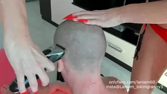Older older femdom shaving slave asmr