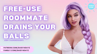 Free Use Roommate Drains Your Balls || ASMR Audio Porn [Sloppy Blowjob] [Cum Slut] [Casual Cheating]