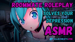 Your alluring roommate gives you a cuddle because you're upset [SFW] [ASMR ROLEPLAY]