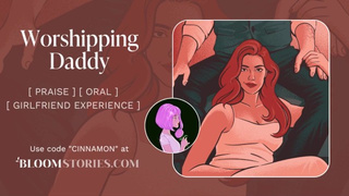 Worshipping Daddy's Prick | F4M Erotic Audio Ropleplay | ASMR Sloppy Bj and Deepthroat