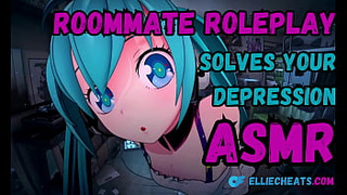 Your attractive roommate cheers you up from your depression [AUDIO ROLEPLAY] [ASMR]