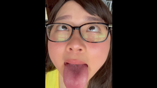 Thai Japanese Chick begging with Her Tongue Out! | Ambii Ahegao