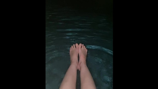POINT OF VIEW you’re standing over me when I dip my feet in the pool ASMR