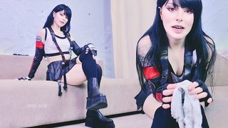 ASMR Roleplay: Tifa Lockhart masturbation with panties in her cunt and mouth to gift them to you!