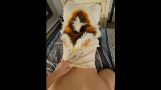 Femboy Gets Their Schlong Milked By A Furry With A Wide Rear-End (No Condom!)