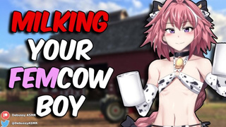 [ASMR] Milking + Breeding Your FemCowBoy (NSFW)