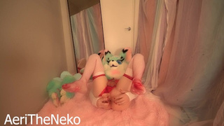 AeriTheNeko Compilations | Furry Femboy Bad Dragon Toys | Creampies | Costumes | Fursuit | Tail