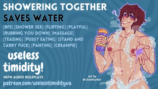Showering Together Saves Water [BFE] [Shower Sex] [Cream pie] | Audio Roleplay For Women [M4F]