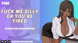 [PREVIEW] Boss Tells You To Fuck Her Silly Or You’re Fired [Gagging] [FDom] [Audio RP]