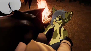 2 Furries By The Campfire