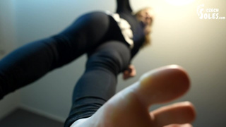 Giantess amature feet stomping (POINT OF VIEW trample, foot goddess, small feet, barefeet, SELF PERSPECTIVE feet, soles)